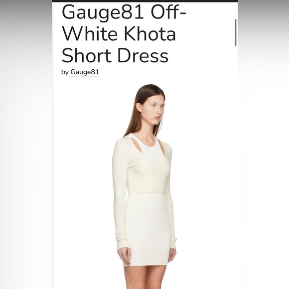 Mija Ribbed Mini Dress by GAUGE81 white size small long sleeve - Picture 14 of 16